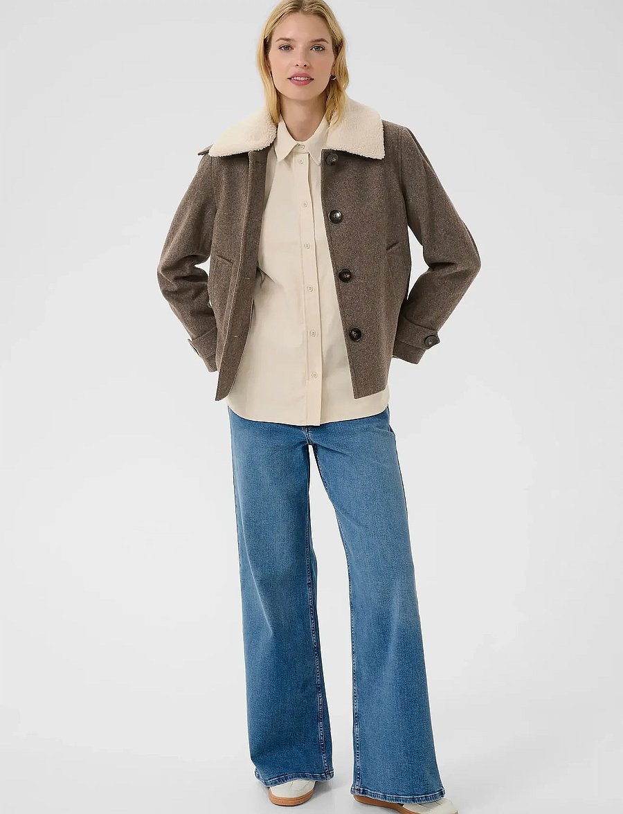 Part Two - SylviaPW OTW - winter jacket - dark walnut melange - 3