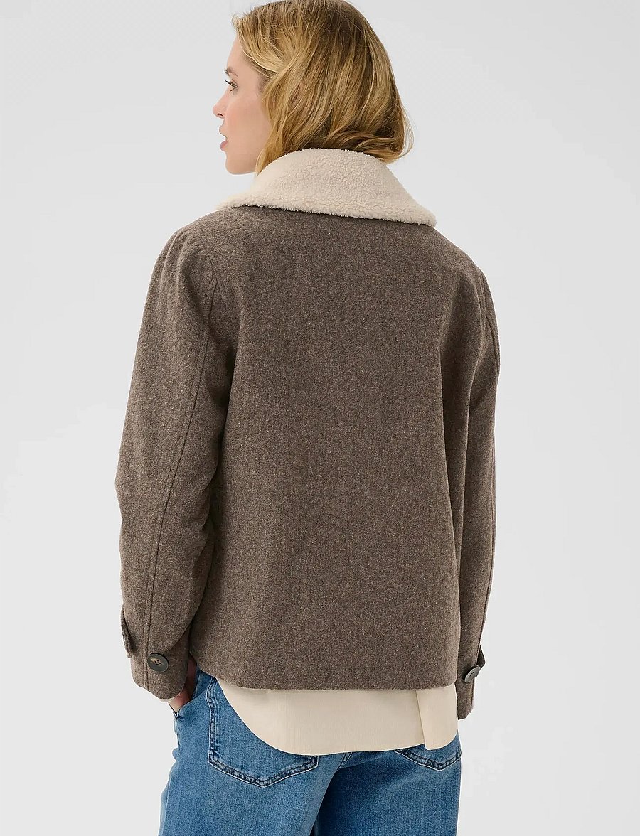Part Two - SylviaPW OTW - winter jacket - dark walnut melange - 4