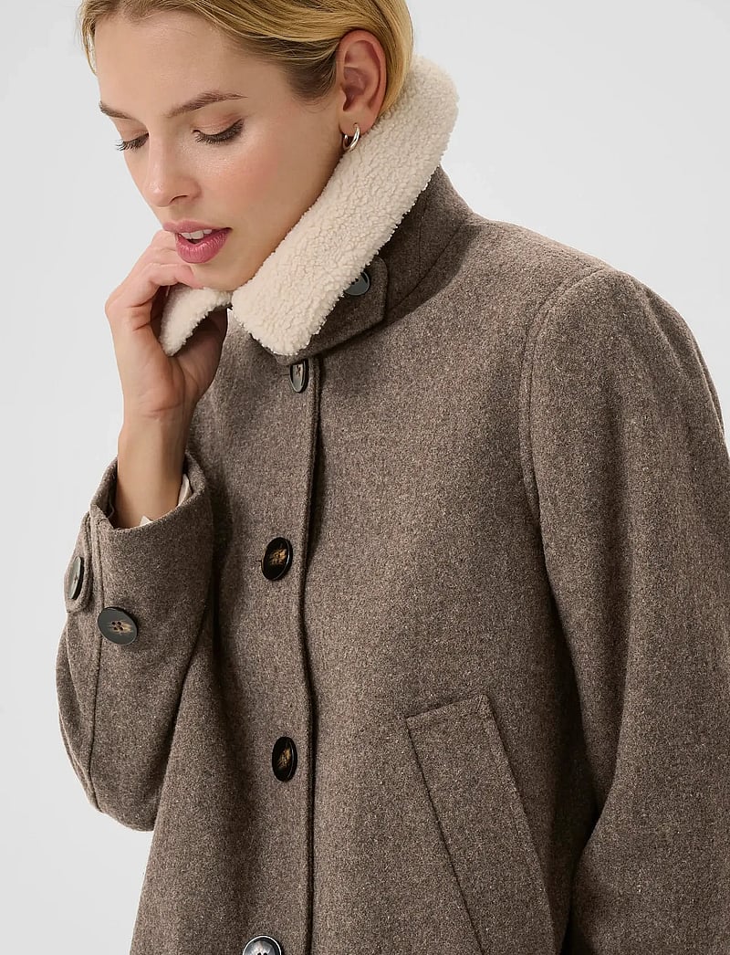 Part Two - SylviaPW OTW - vinterjackor - dark walnut melange - 5