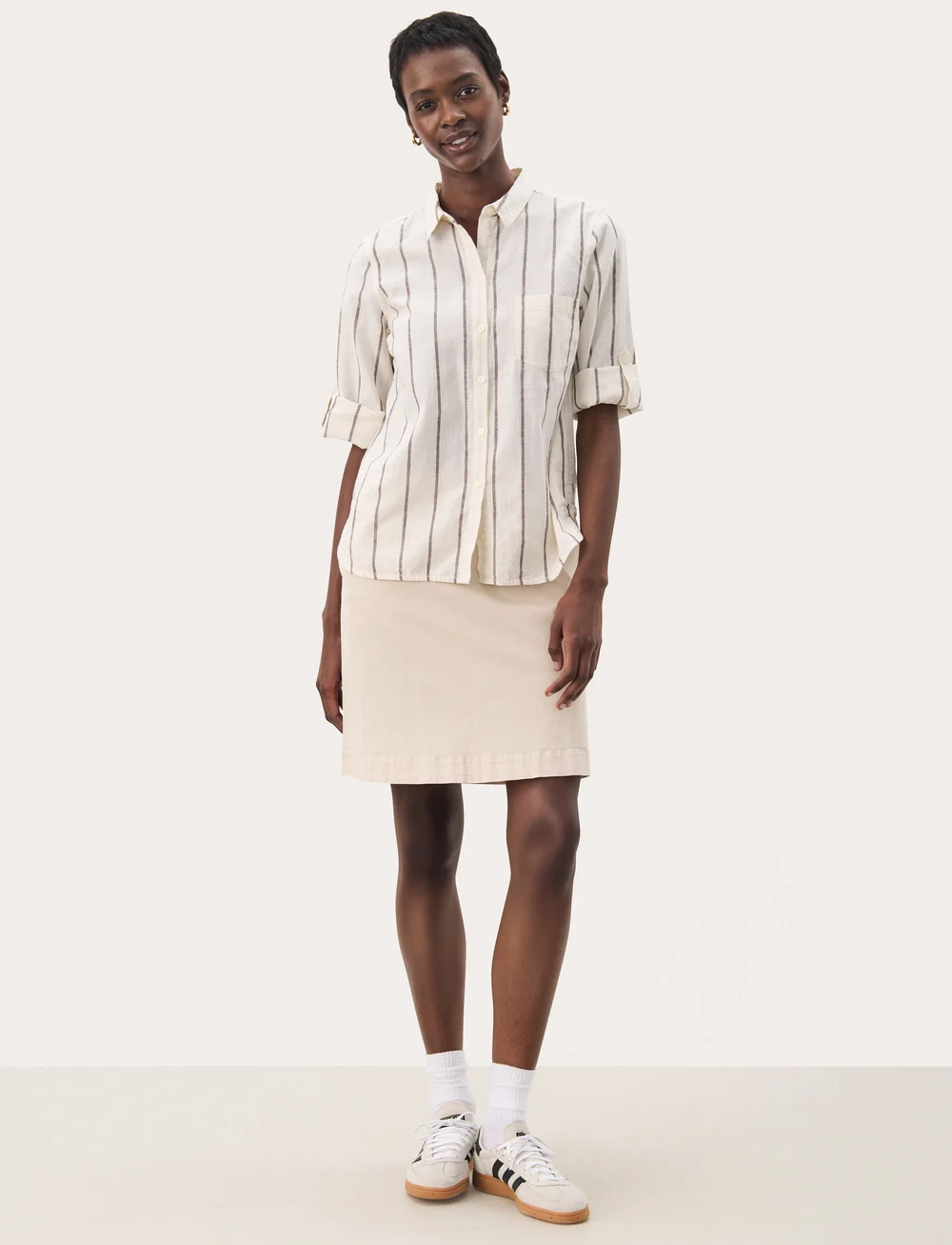 Part Two - CindiePW SH - linen shirts - eggnog and brown stripe - 3