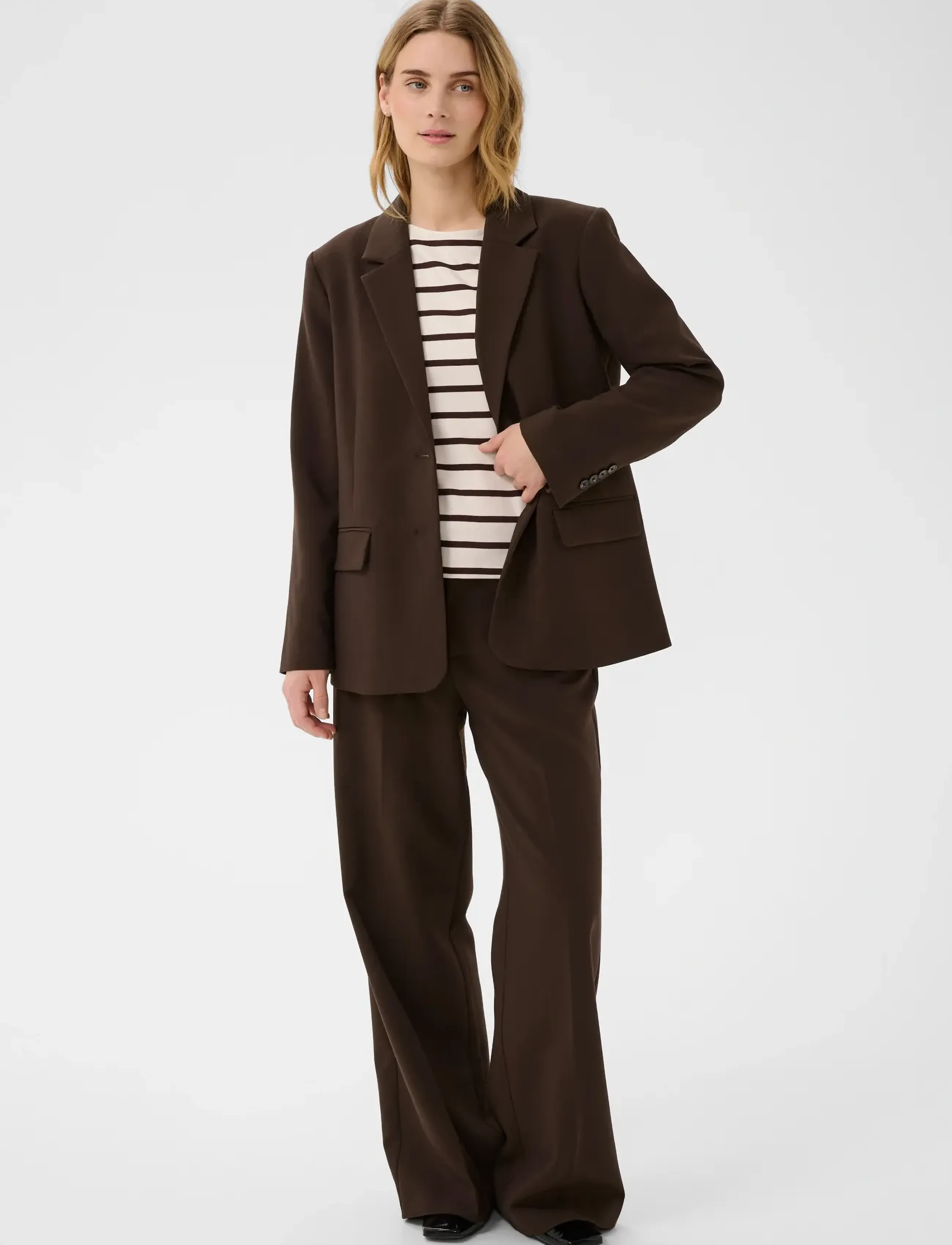 Part Two - NaraPW BZ - einreihige blazer - mole' - 3