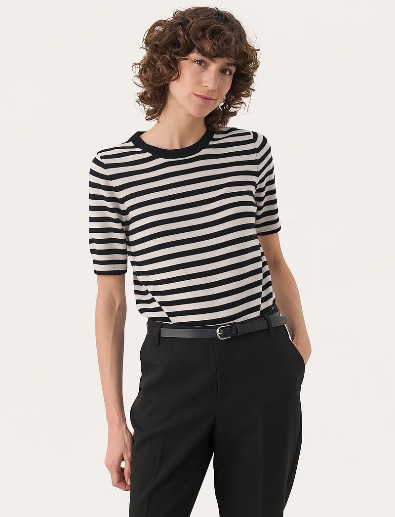 Part Two - NatanyaPW PU - striktrøjer - natural stripe - 0