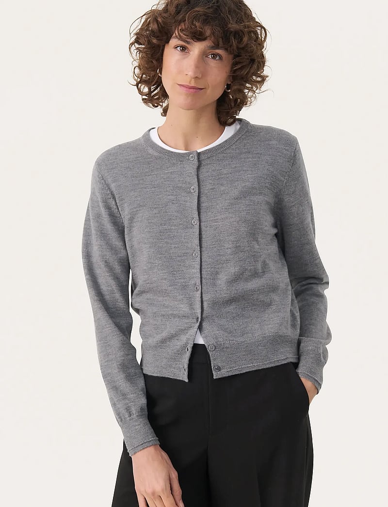Part Two - NoelaniPW CA - cardigans - medium grey melange - 0