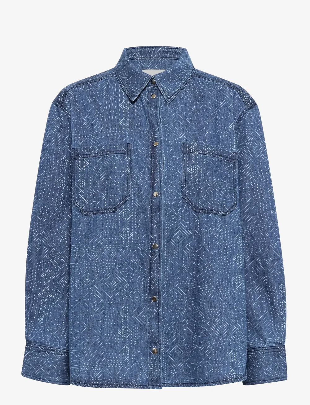 Part Two - TeresaPW SH - jeansskjortor - denim dot print - 1