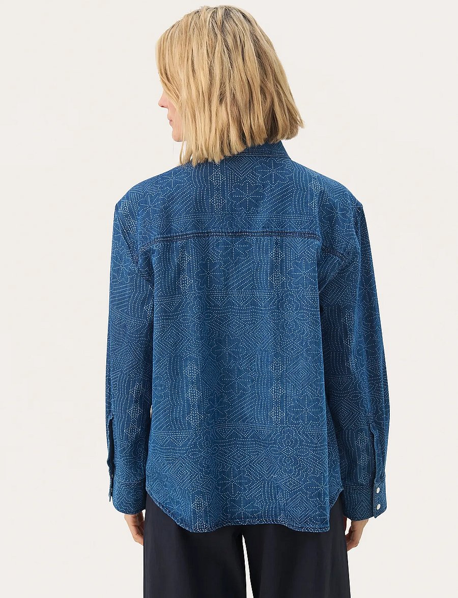 Part Two - TeresaPW SH - jeanshemden - denim dot print - 4