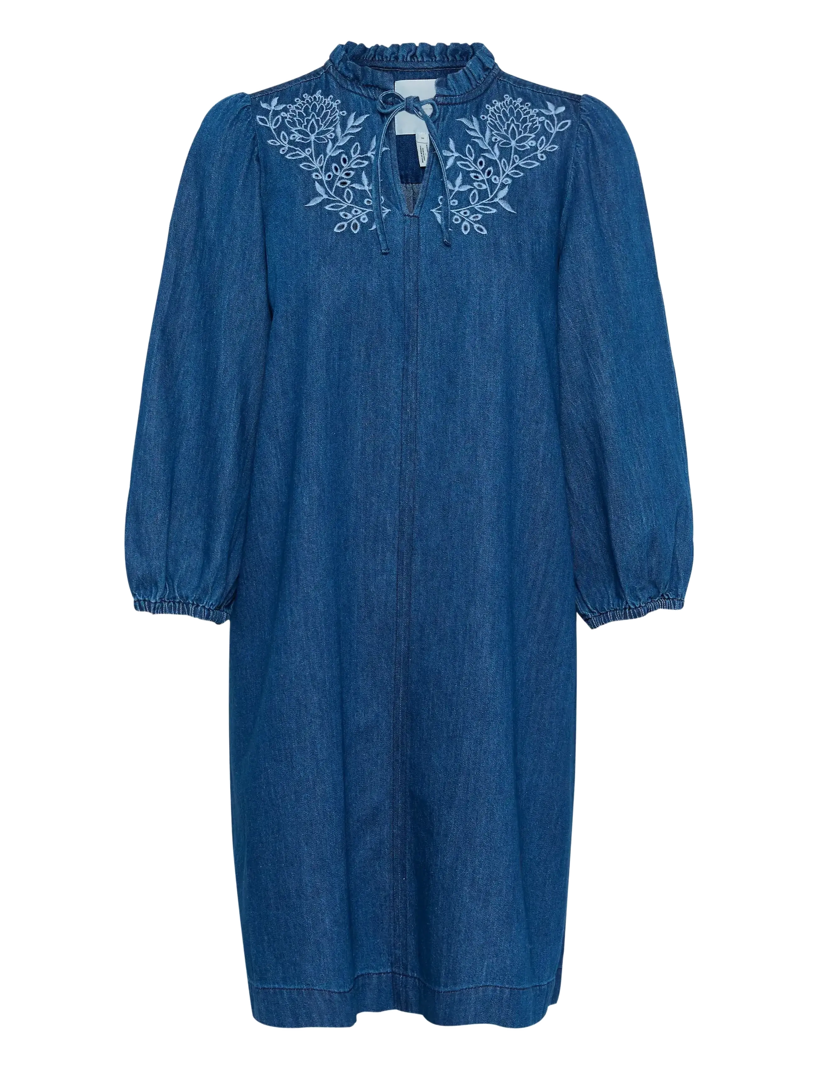 TashaPW DR - MEDIUM BLUE DENIM EMBROIDERY