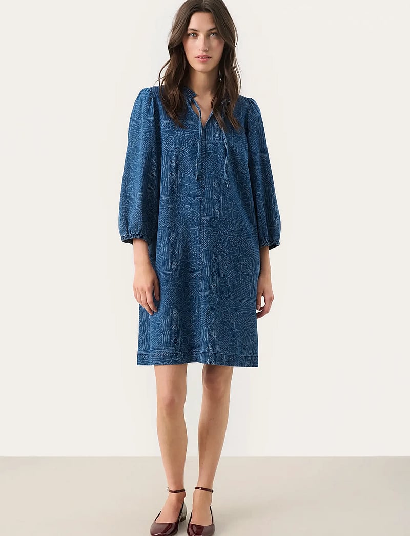 Part Two - TashaPW DR - denimkjoler - denim dot print - 3