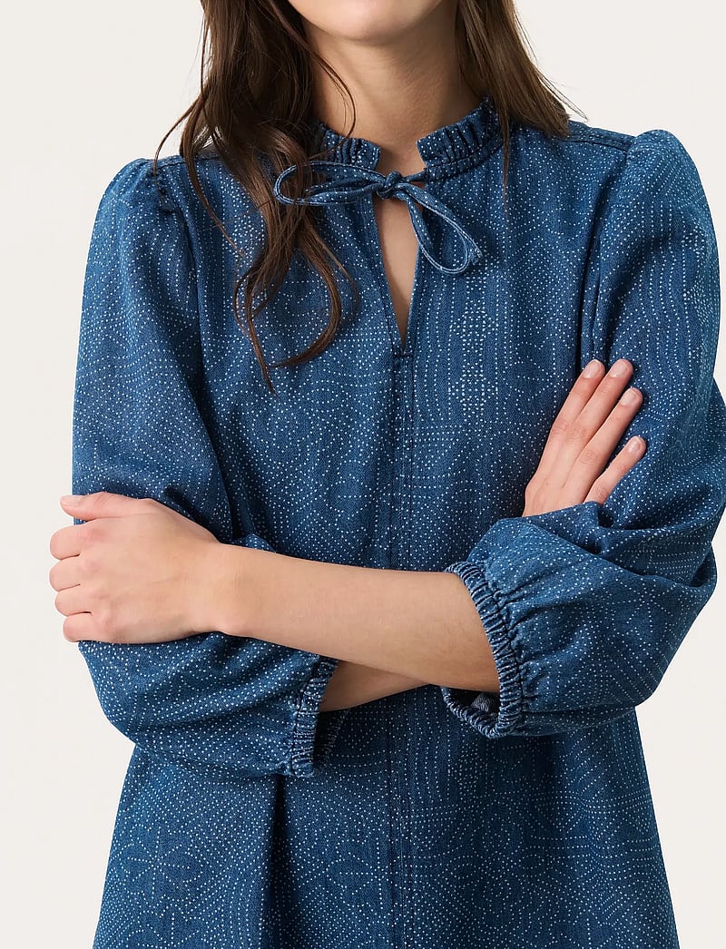 Part Two - TashaPW DR - denimkjoler - denim dot print - 5