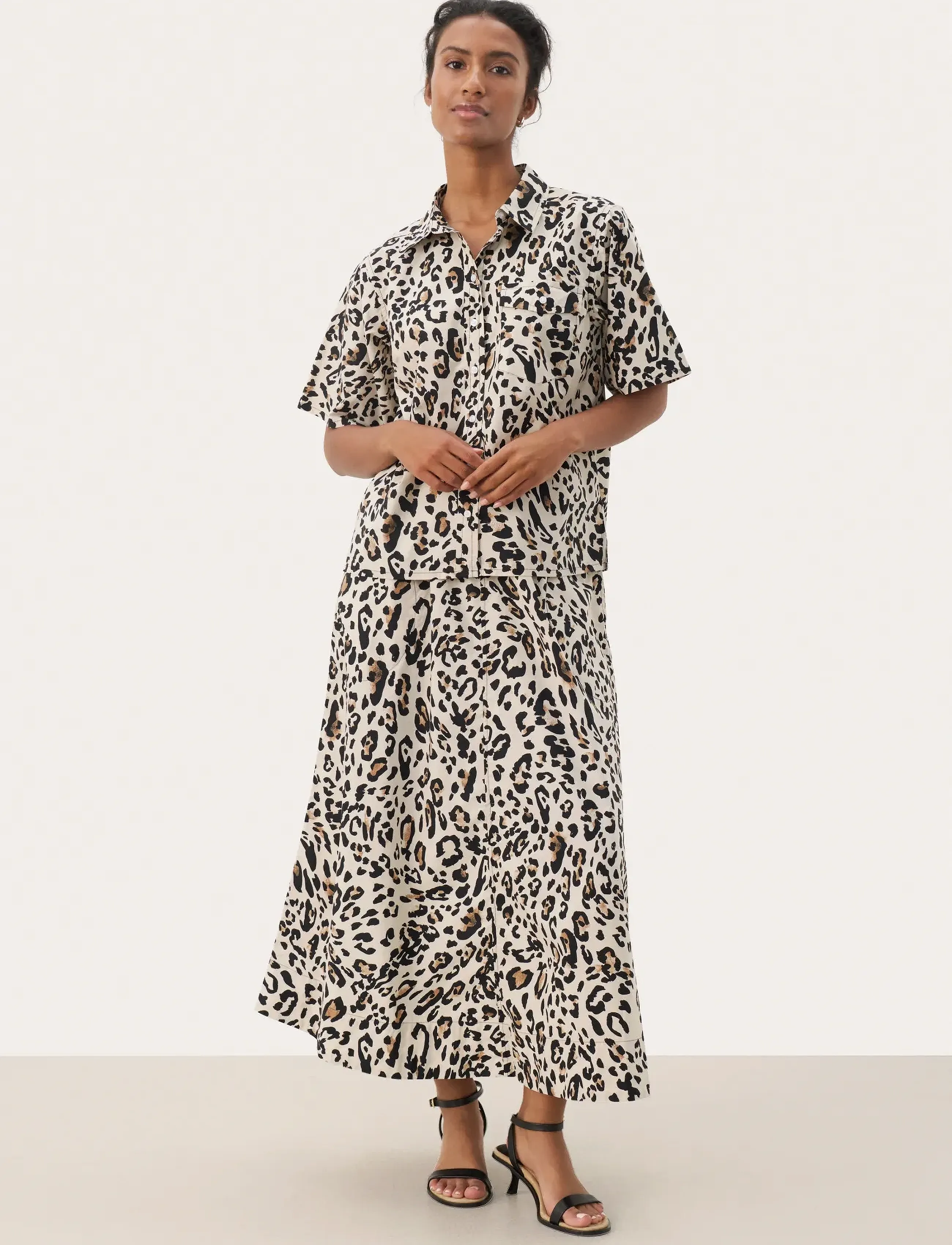 Part Two - InginaPW SK - maxi röcke - nature leopard print - 4