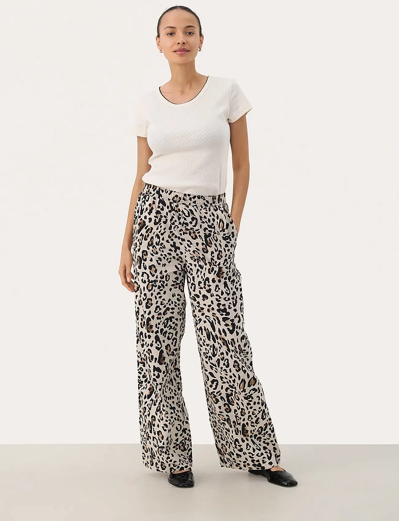 Part Two - TinkePW PA - straight leg trousers - nature leopard print - 3