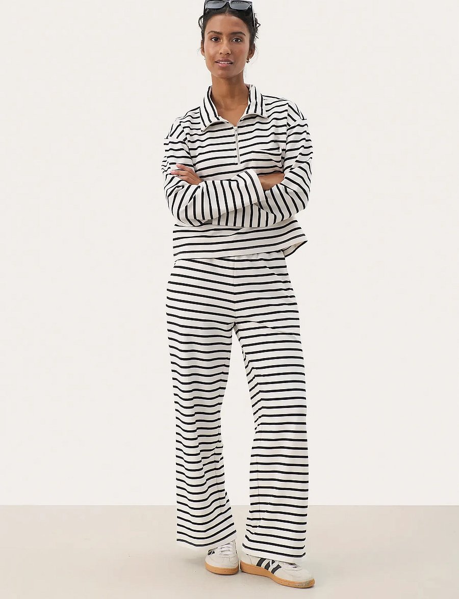 Part Two - TyraPW PA - suorat housut - black stripe - 4
