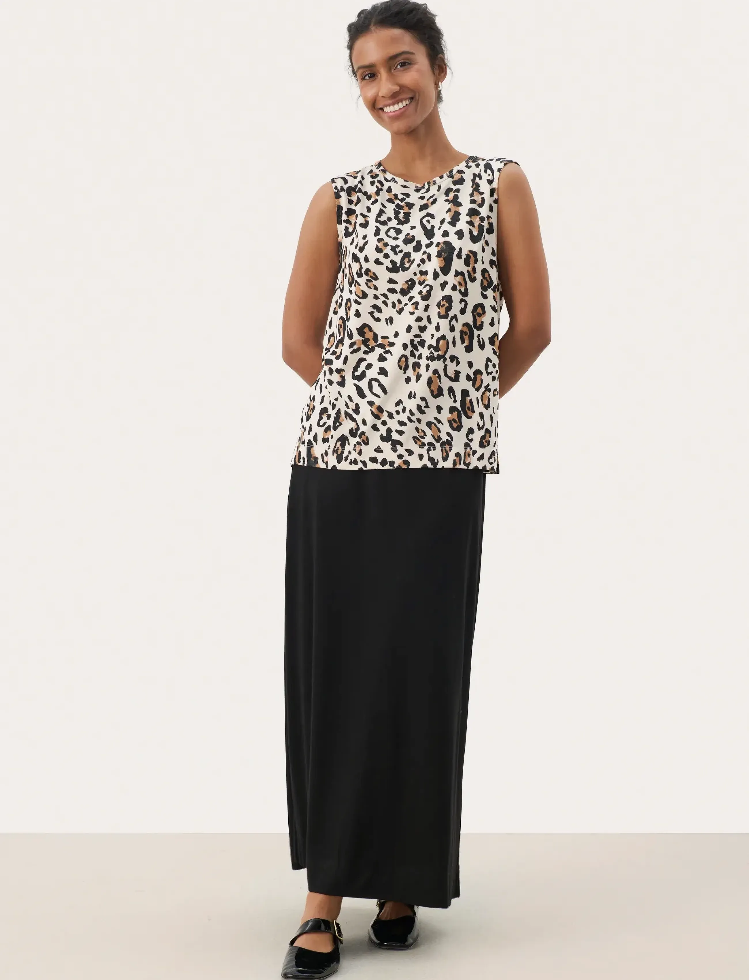 Part Two - TessiePW TO - sleeveless tops - leopard print - 3