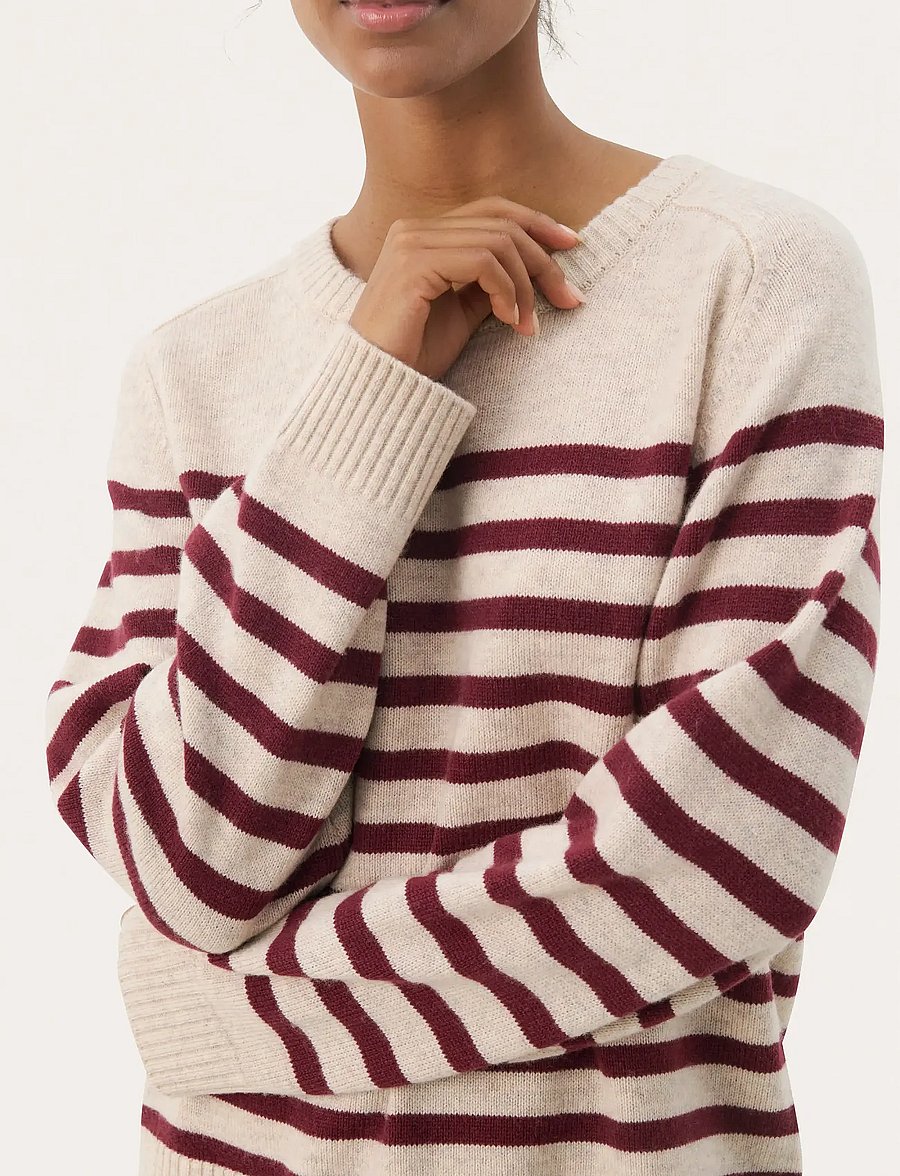 Part Two - NiakaPW PU - kampsunid - tawny port stripe - 4