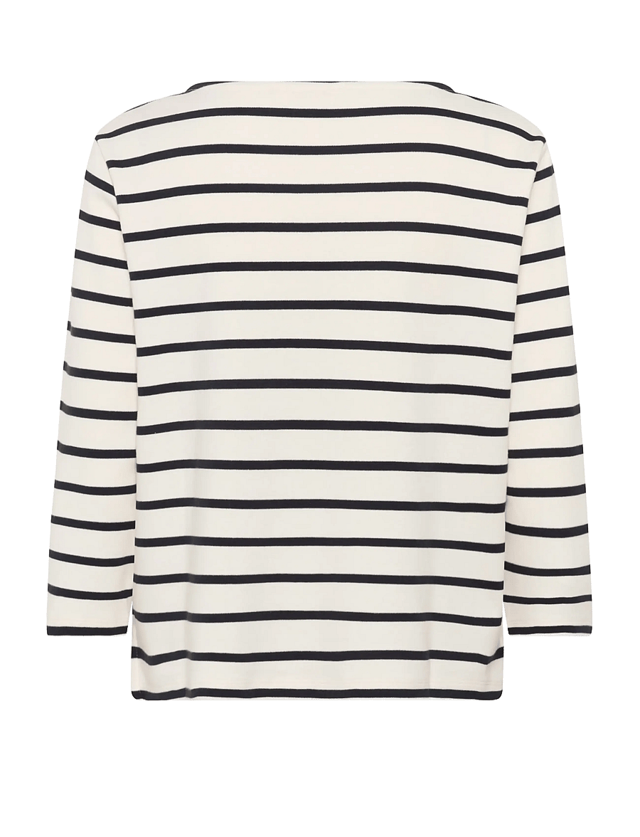 Part Two - NelaPW Tshirt - långärmade toppar - dark navy stripe - 2