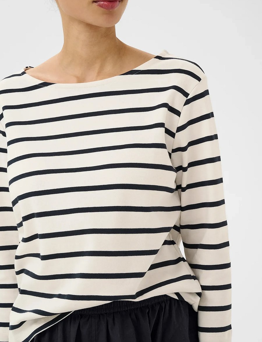 Part Two - NelaPW TS - pikkade varrukatega topid - dark navy stripe - 5