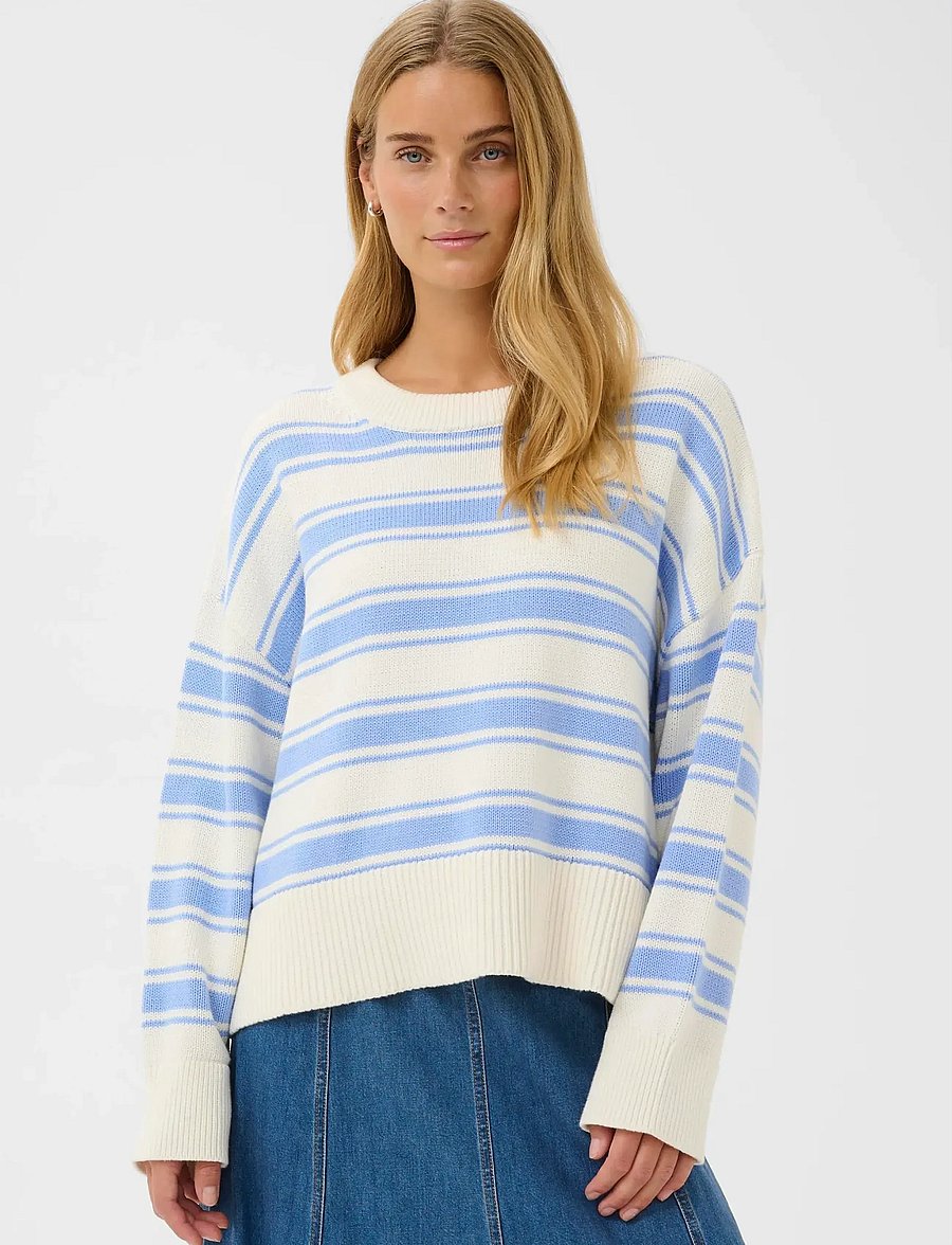Part Two - SerafinePW PU - striktrøjer - hydrangea trio stripe - 0
