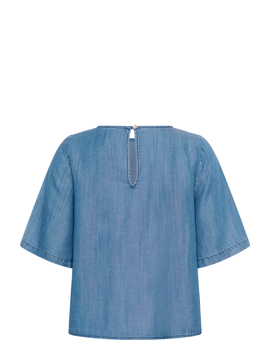 Part Two - MiekePW BL - lühikeste varrukatega pluusid - medium blue denim - 2