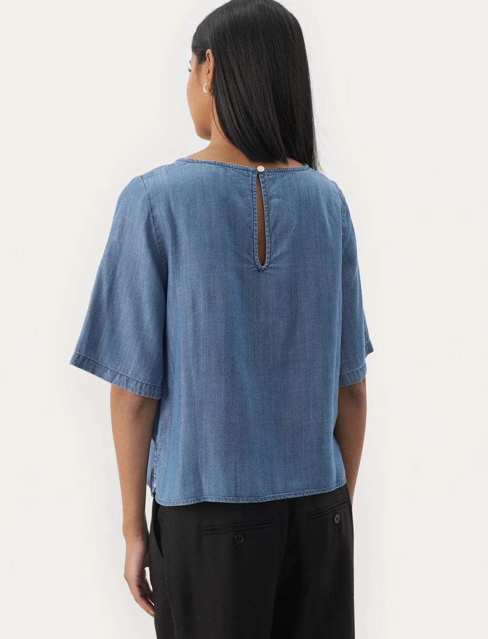 Part Two - MiekePW BL - kortärmade blusar - medium blue denim - 5