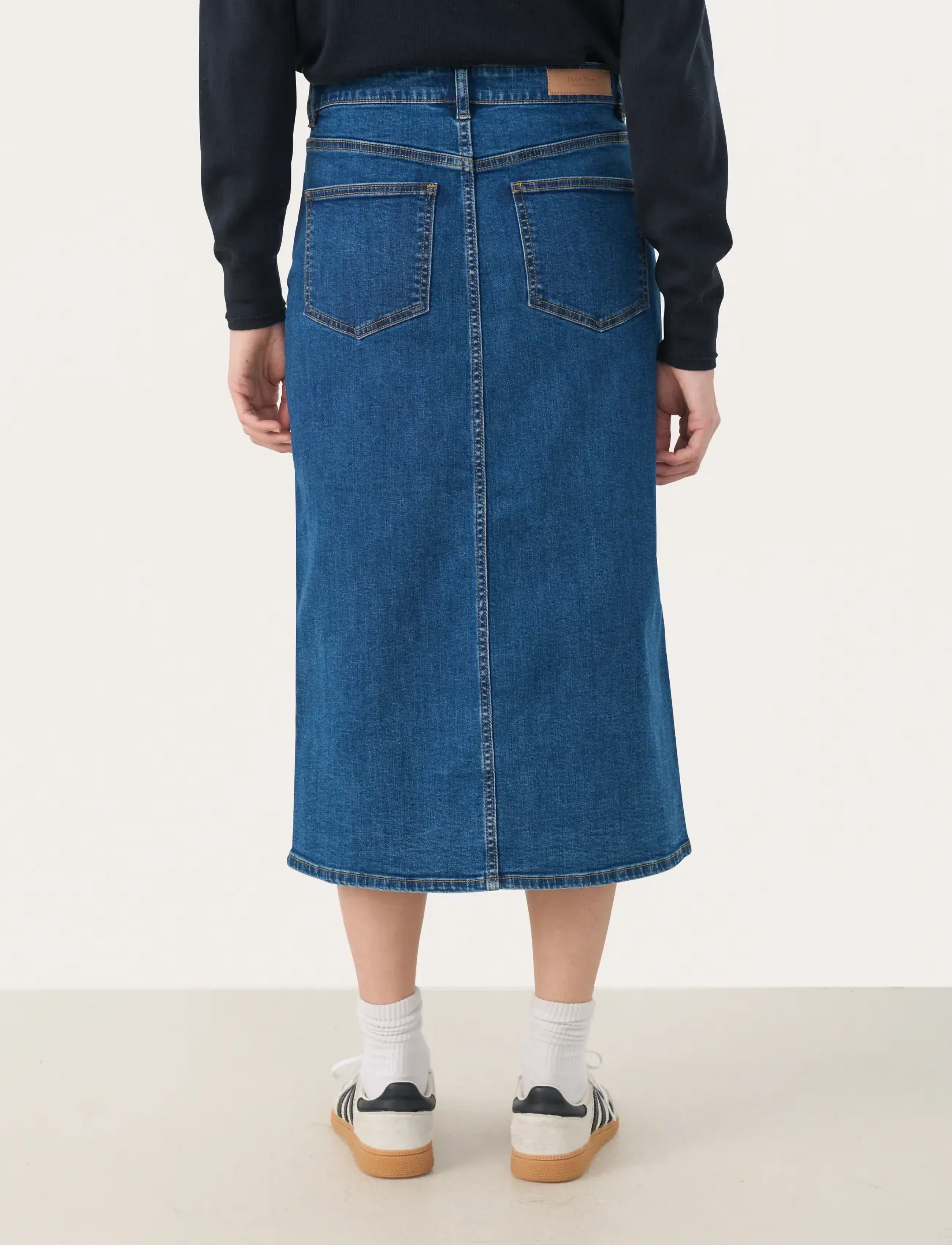 Part Two - DillinPW SK - denimnederdele - medium dark blue denim - 4
