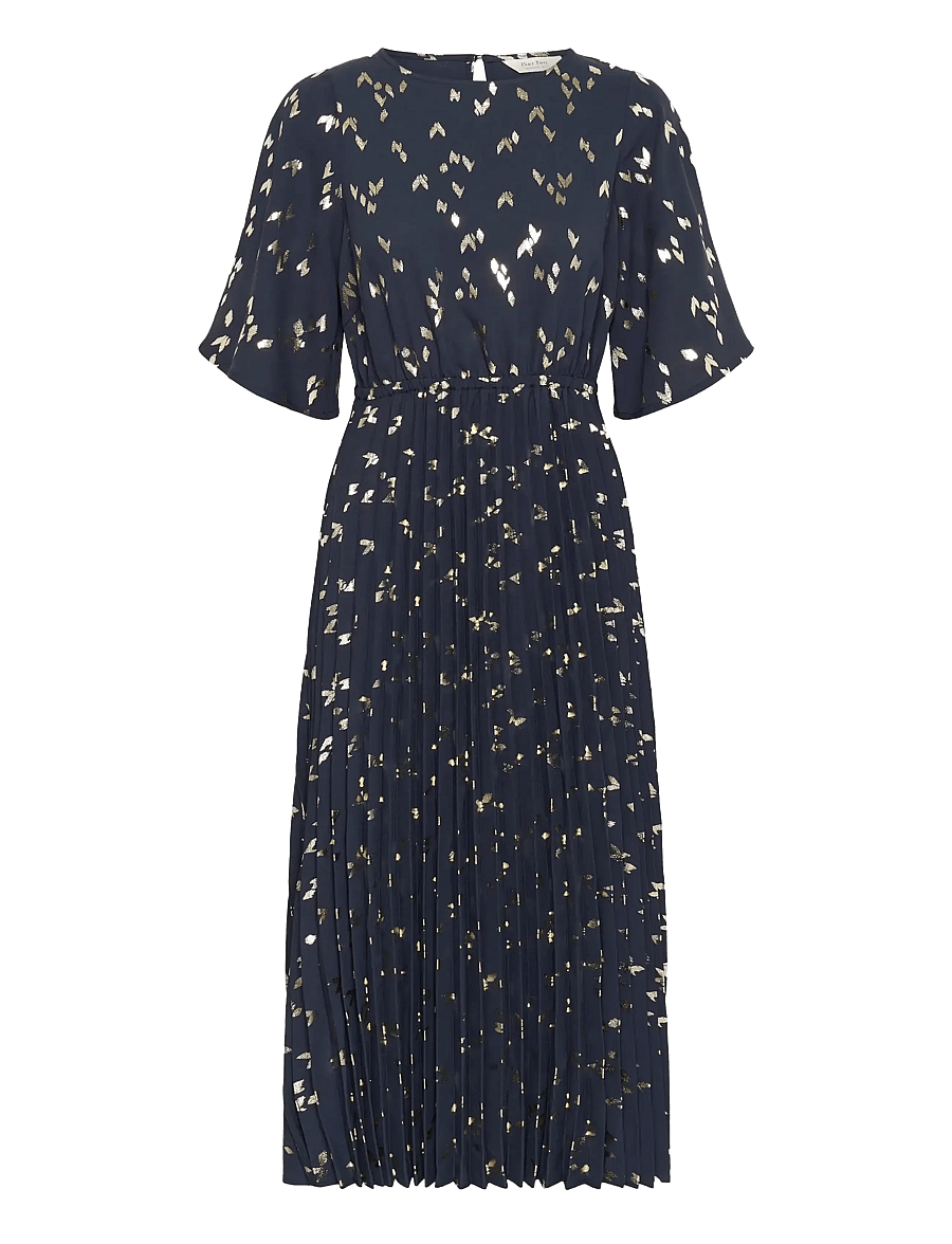 Part Two - SarafinaPW DR - midikleider - navy foil print - 1