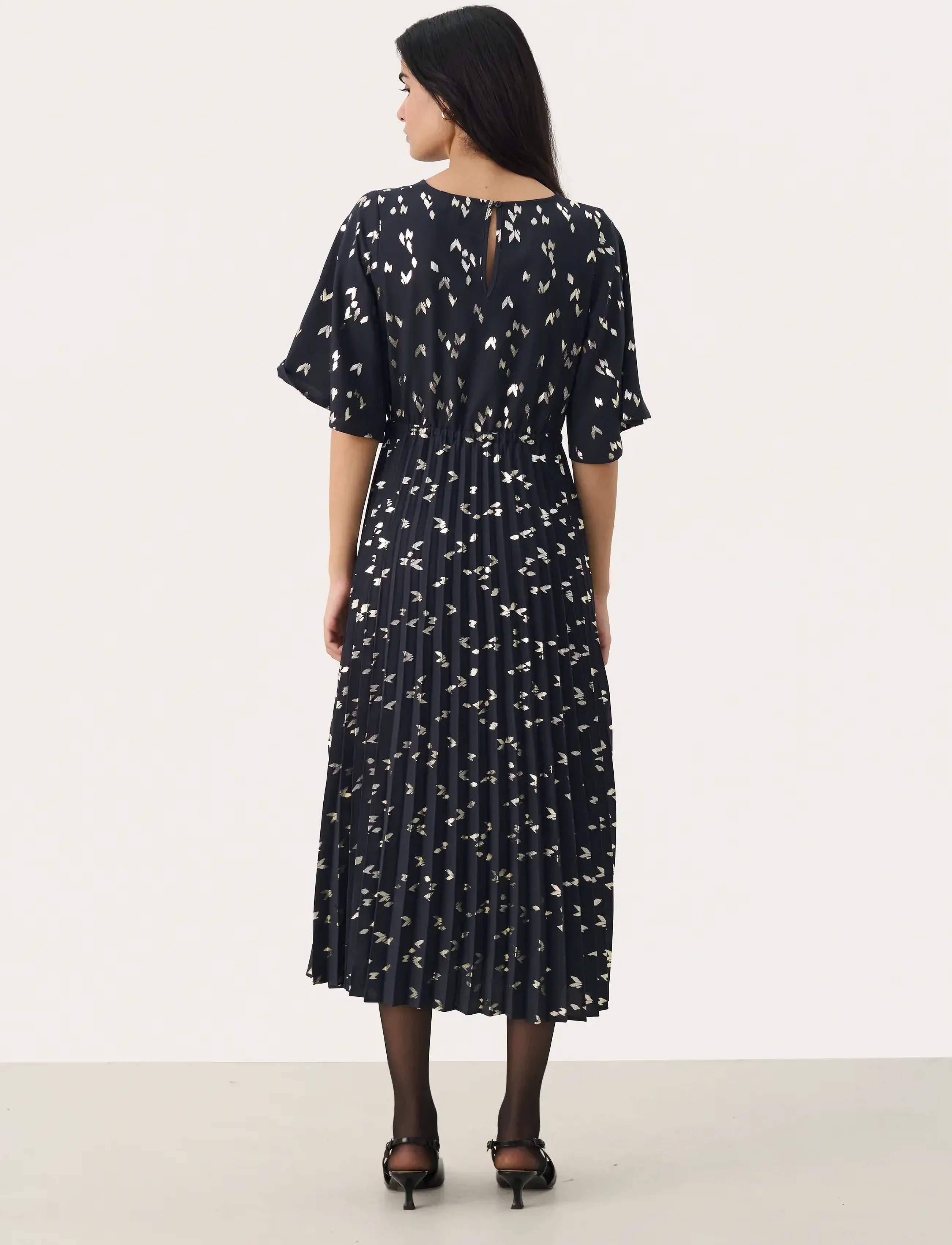 Part Two - SarafinaPW DR - midi kjoler - navy foil print - 4