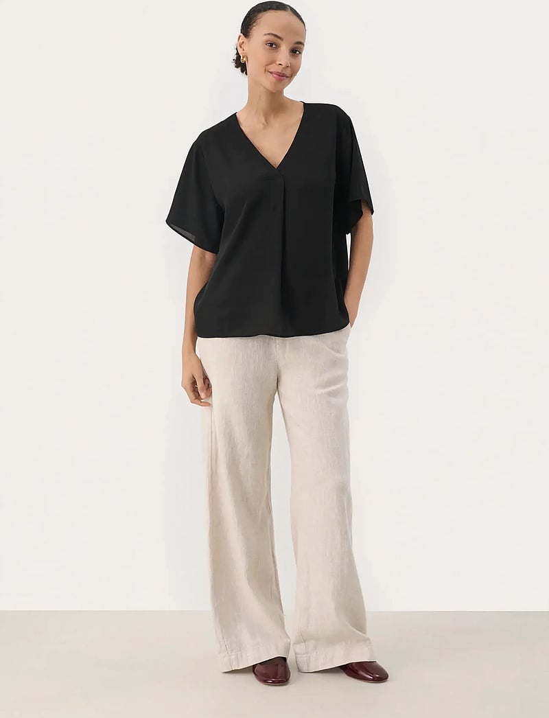 Part Two - SanayaPW BL - kurzämlige blusen - black - 3