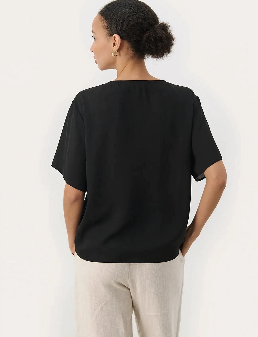 Part Two - SanayaPW BL - blouses met korte mouwen - black - 4