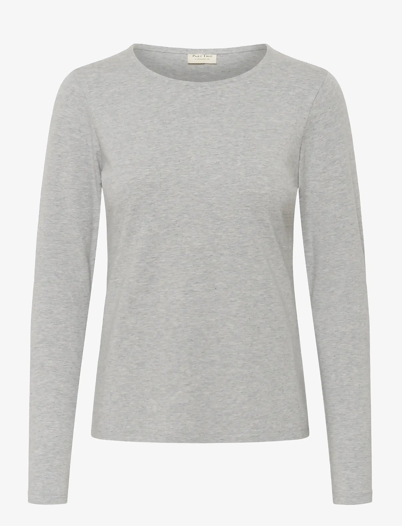 Part Two - NemajasPW Tshirt - long-sleeved tops - medium grey melange - 1
