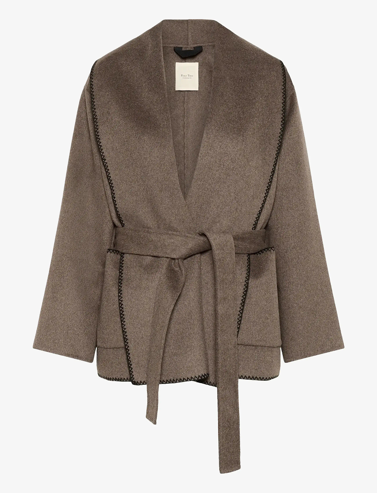 Part Two - SafranPW OTW - vinterjakker - dark walnut melange - 0