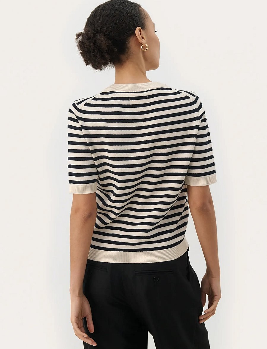 Part Two - GertianaPW PU - striktrøjer - dark navy stripe - 4