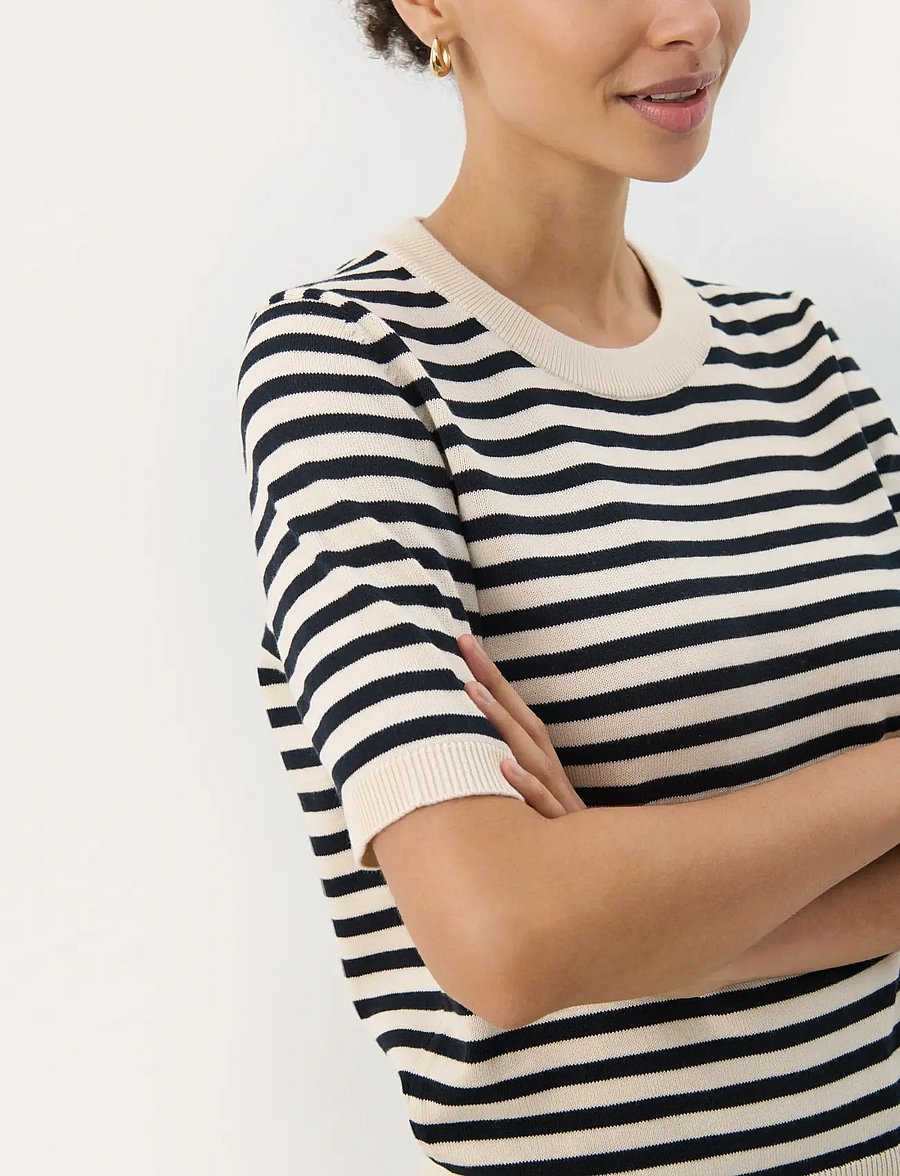 Part Two - GertianaPW PU - striktrøjer - dark navy stripe - 5