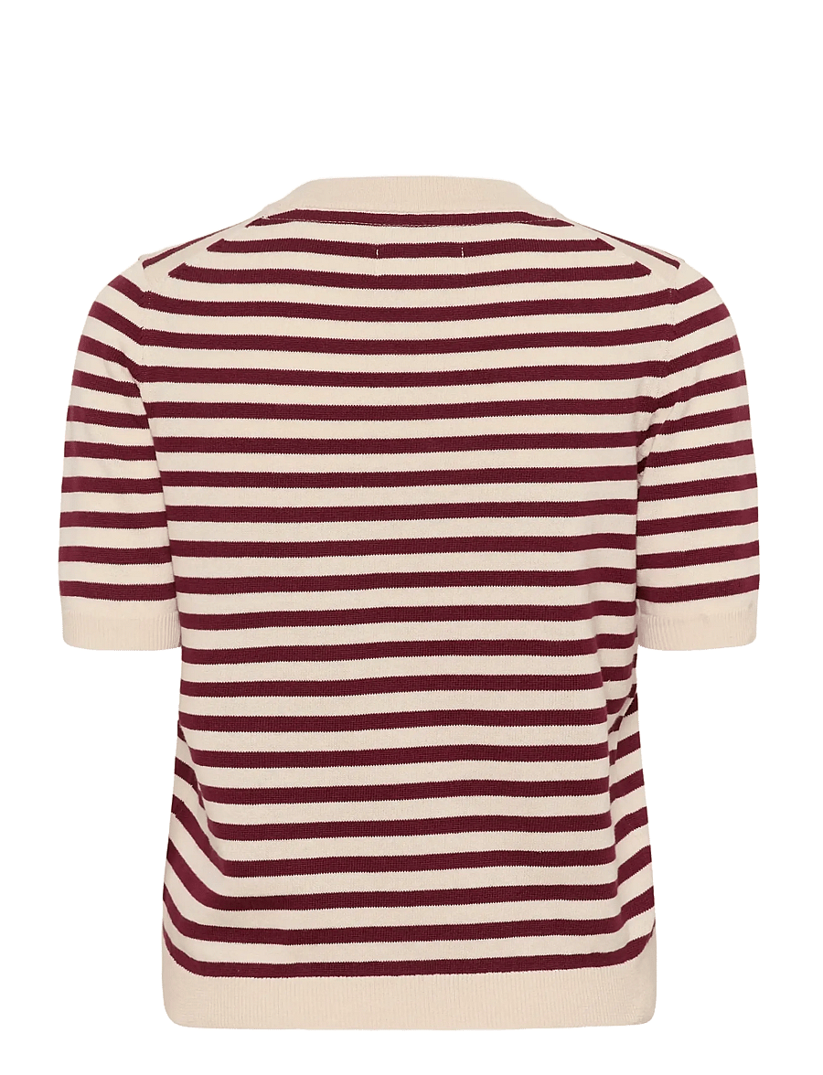 Part Two - GertianaPW PU - stickade tröjor - tawny port stripe - 2
