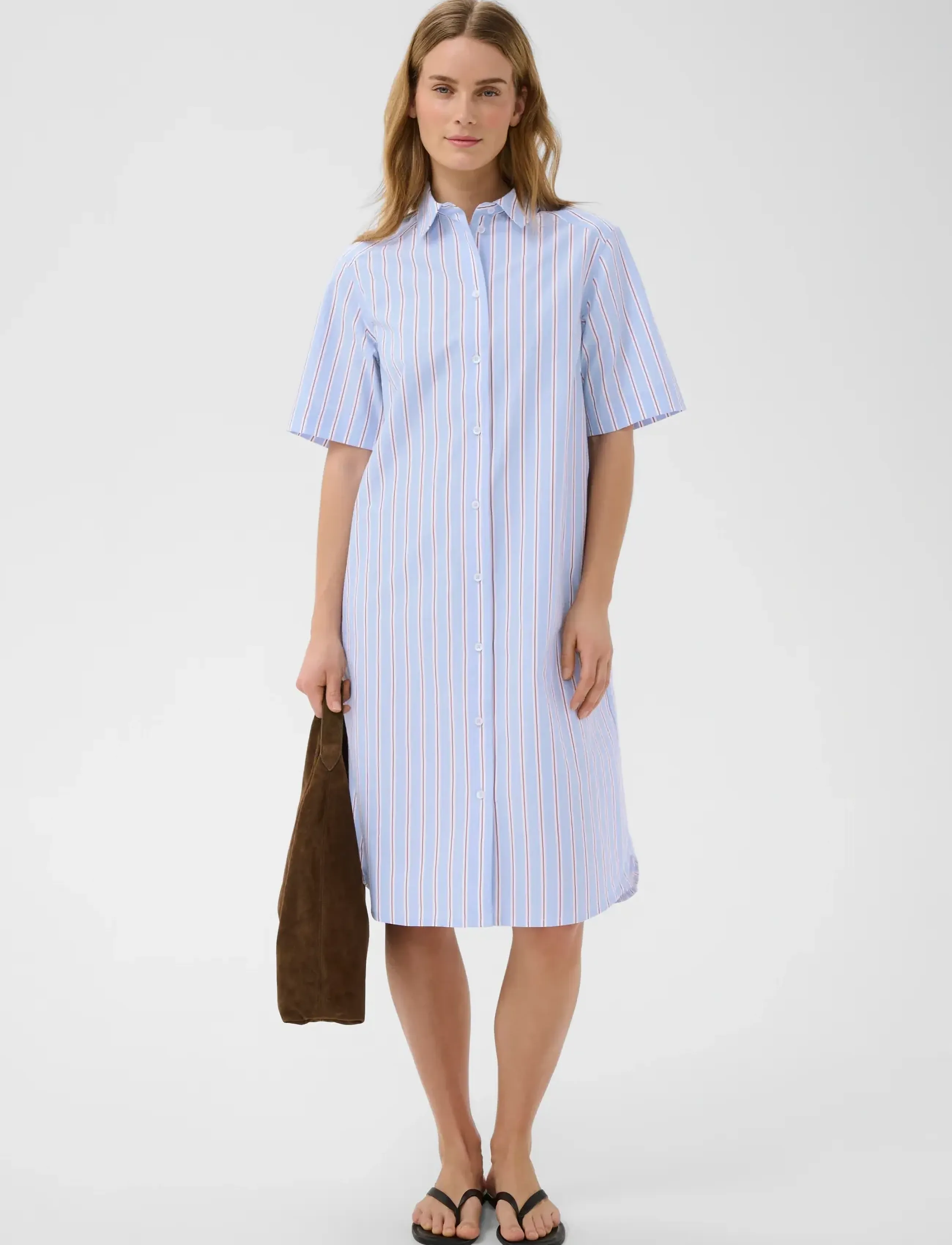 Part Two HarperPW Dress - Drabužiai - BLUE BURNT RUSSET STRIPE / blue