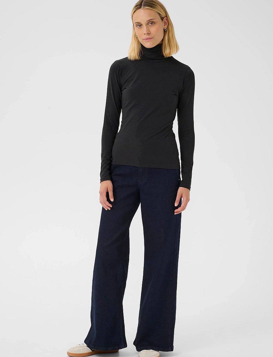Part Two - EfinasPW Tshirt - rullekraver - dark navy - 0
