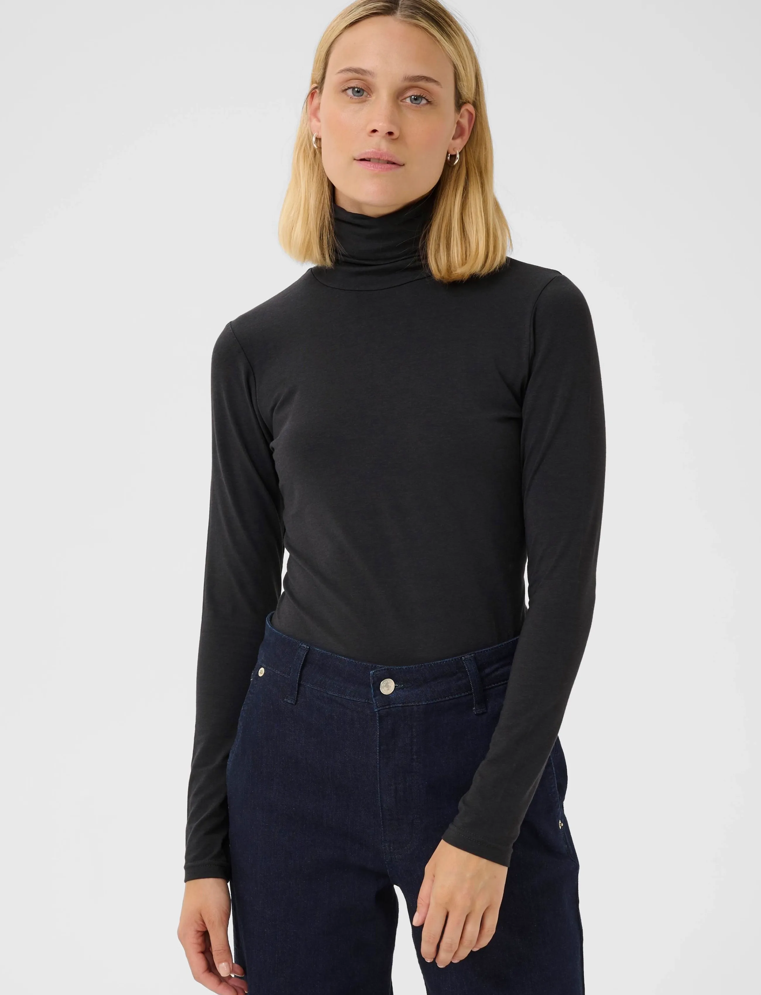 Part Two - EfinasPW Tshirt - rullekraver - dark navy - 3