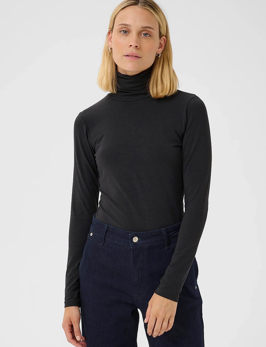 Part Two - EfinasPW Tshirt - rullekraver - dark navy - 3