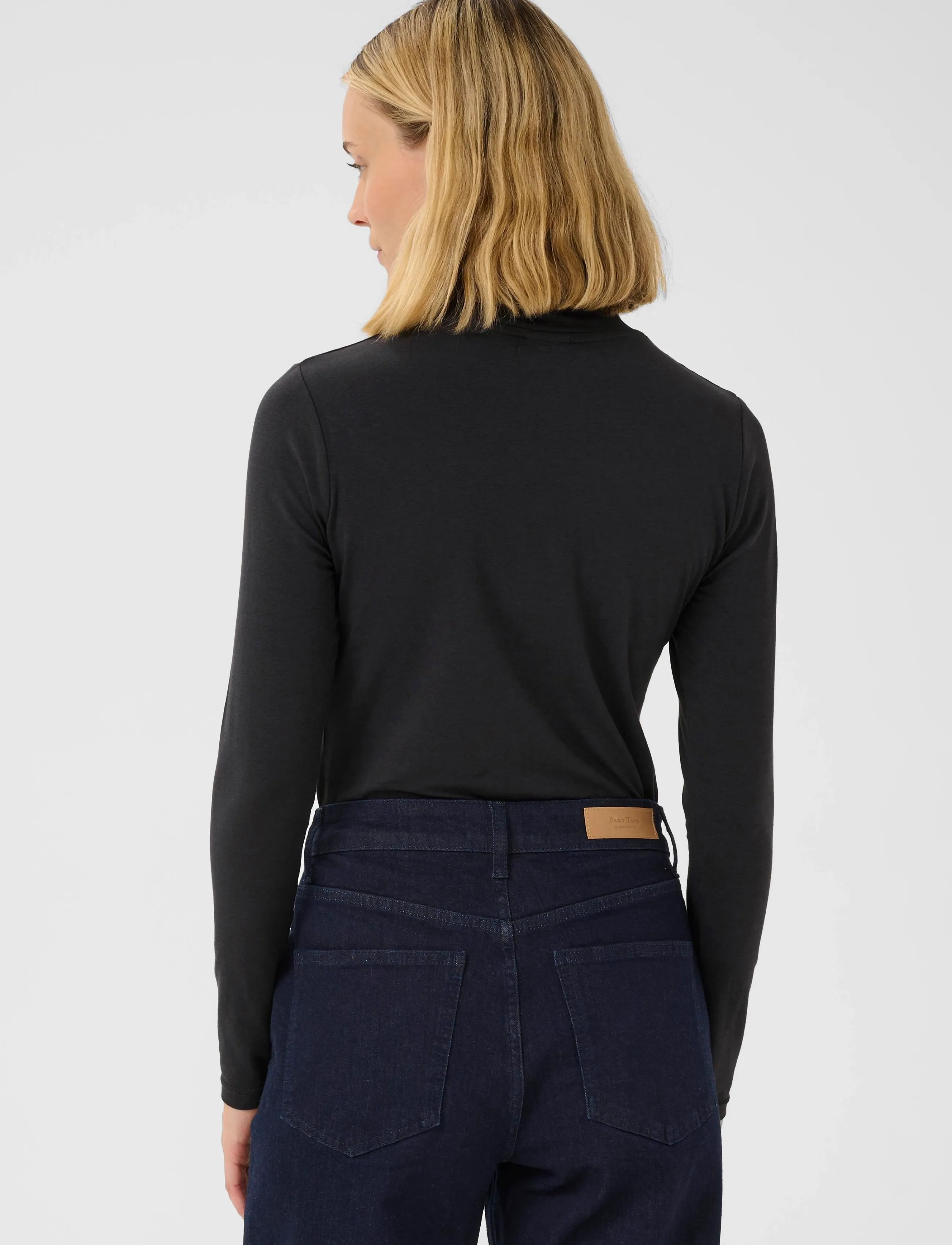 Part Two - EfinasPW Tshirt - rullekraver - dark navy - 4