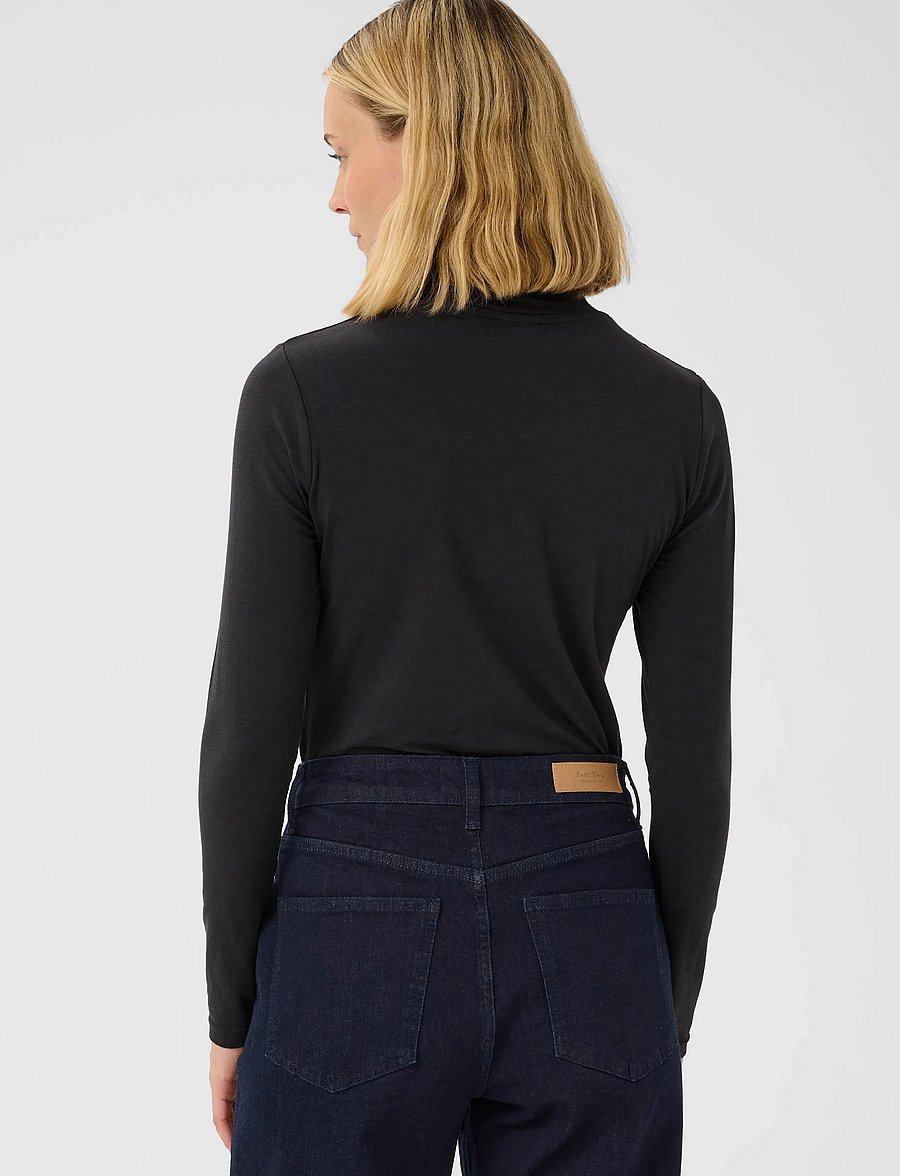 Part Two - EfinasPW Tshirt - rullekraver - dark navy - 4
