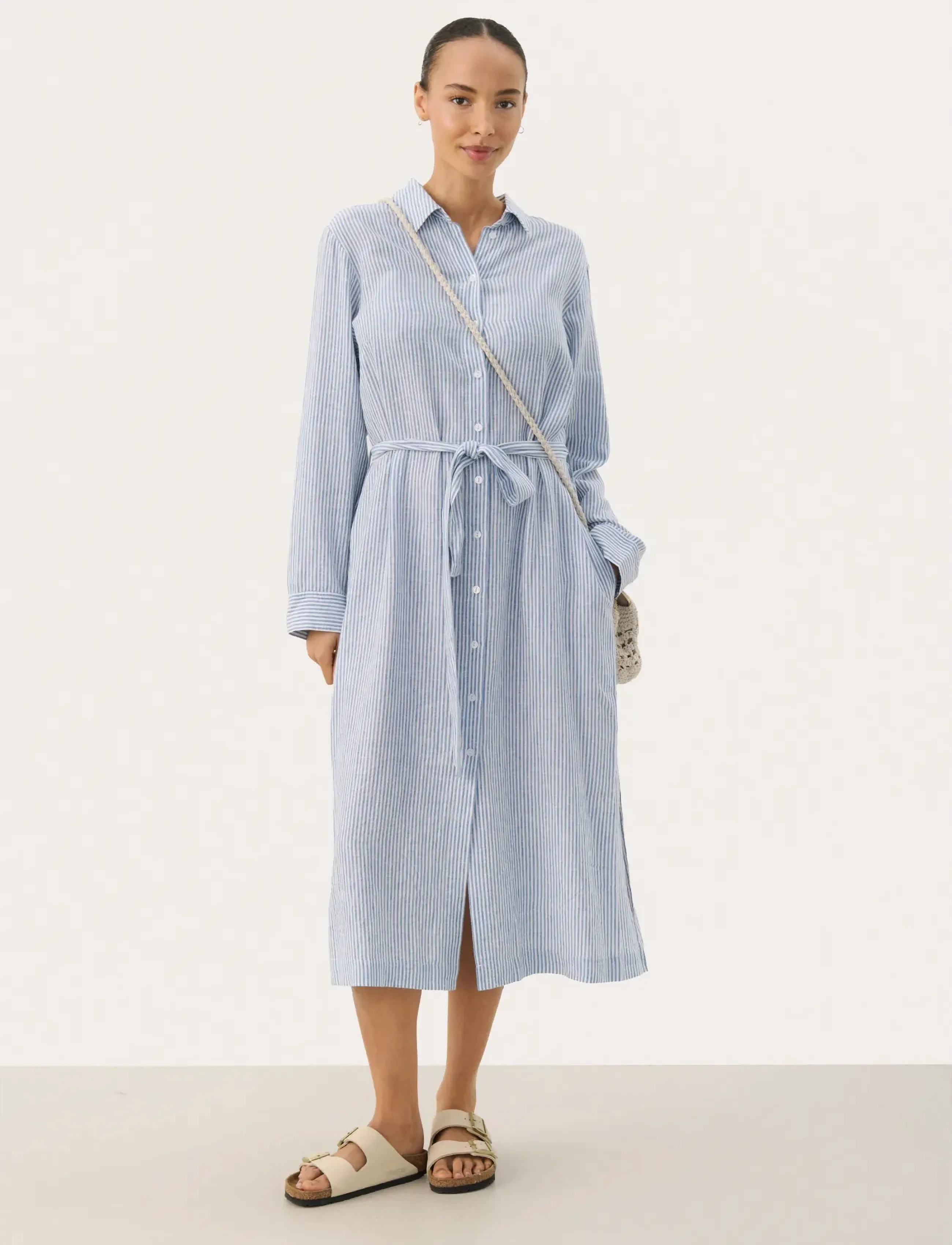 Part Two RonyaPW DR - Midi Dresses - RIVIERA STRIPE / blue