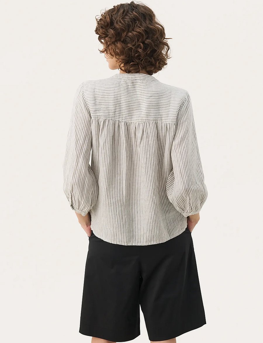 Part Two - PersillesPW SH - hørskjorter - vetiver stripe - 4
