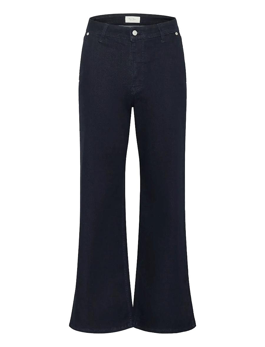 Part Two - SafinaPW JE - hosen mit weitem bein - rinse blue denim - 1