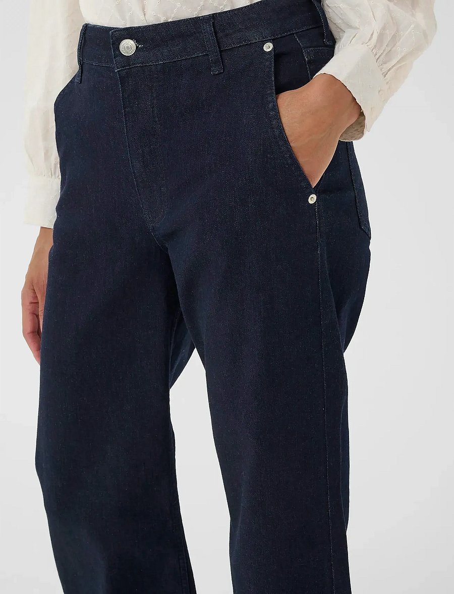 Part Two - SafinaPW JE - hosen mit weitem bein - rinse blue denim - 5