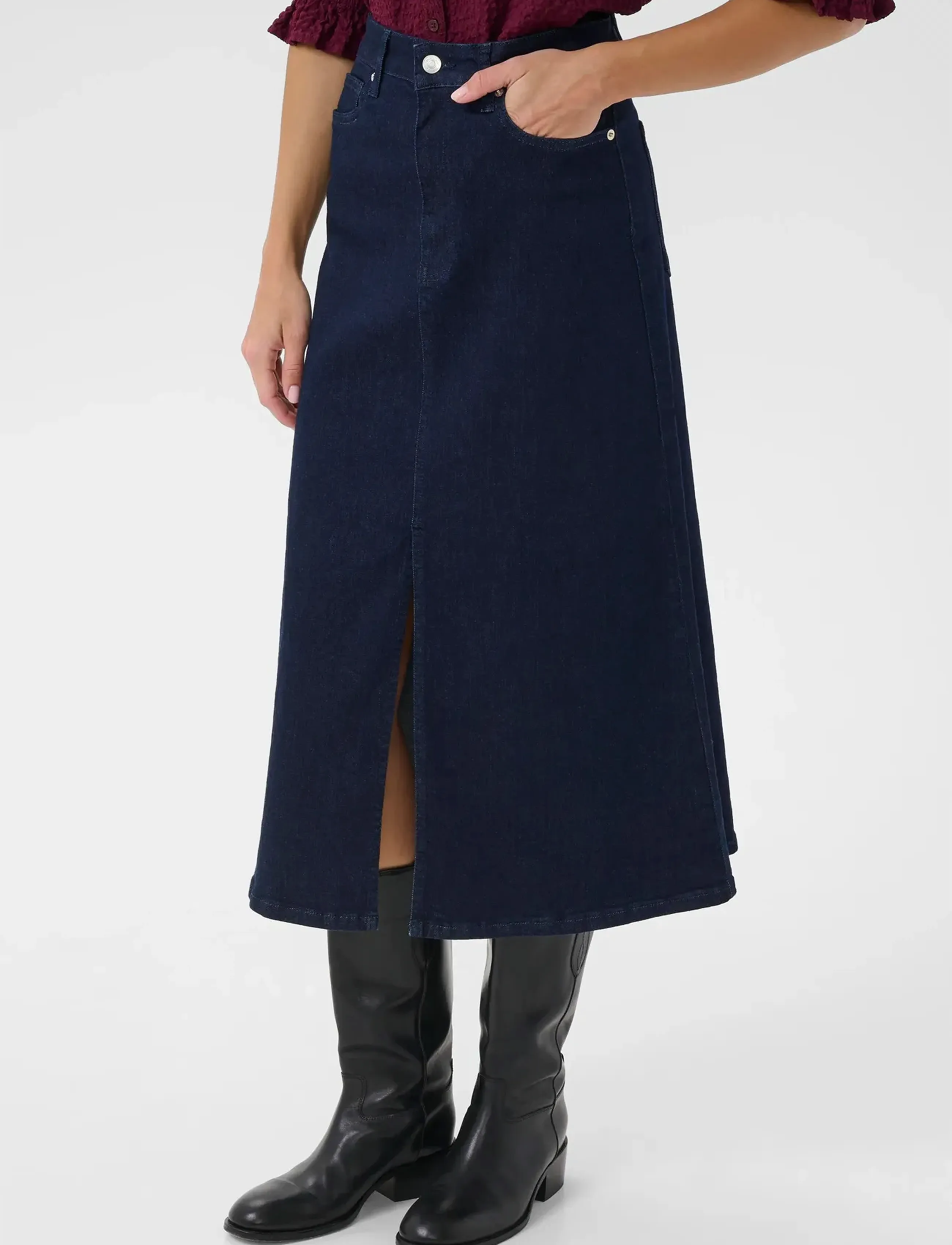 Part Two - SabelaPW SK - jeanskjolar - rinse blue denim - 5