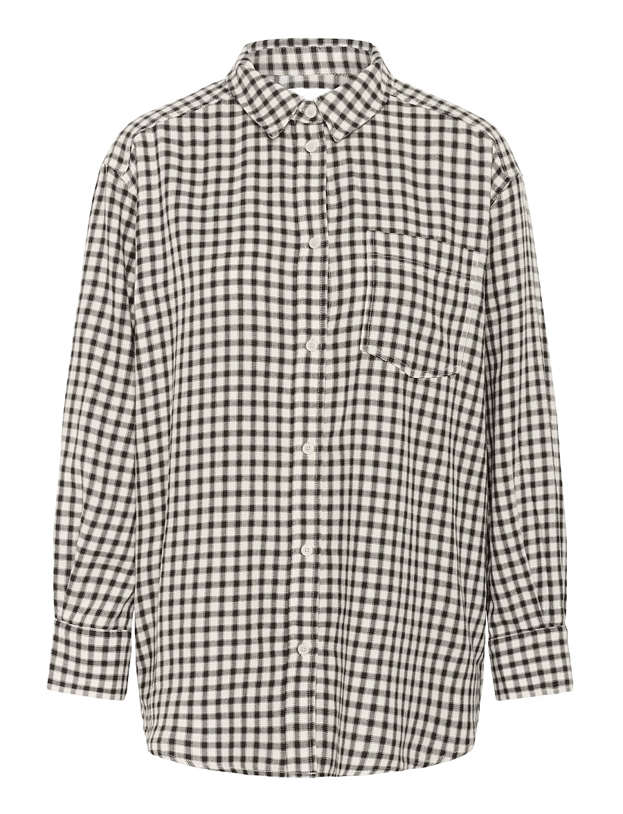 Part Two - SameaPW SH - pikkade varrukatega särgid - dark navy mini check - 1
