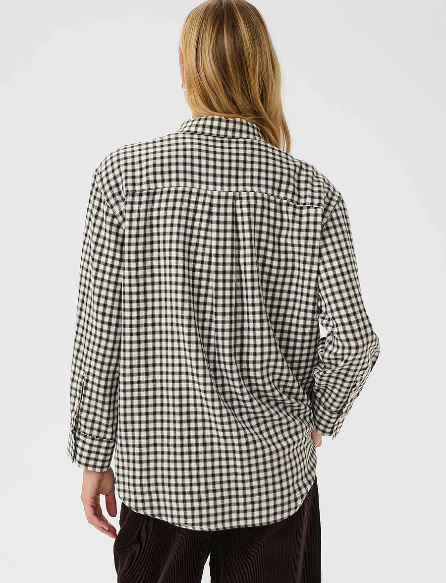 Part Two - SameaPW SH - pikkade varrukatega särgid - dark navy mini check - 4
