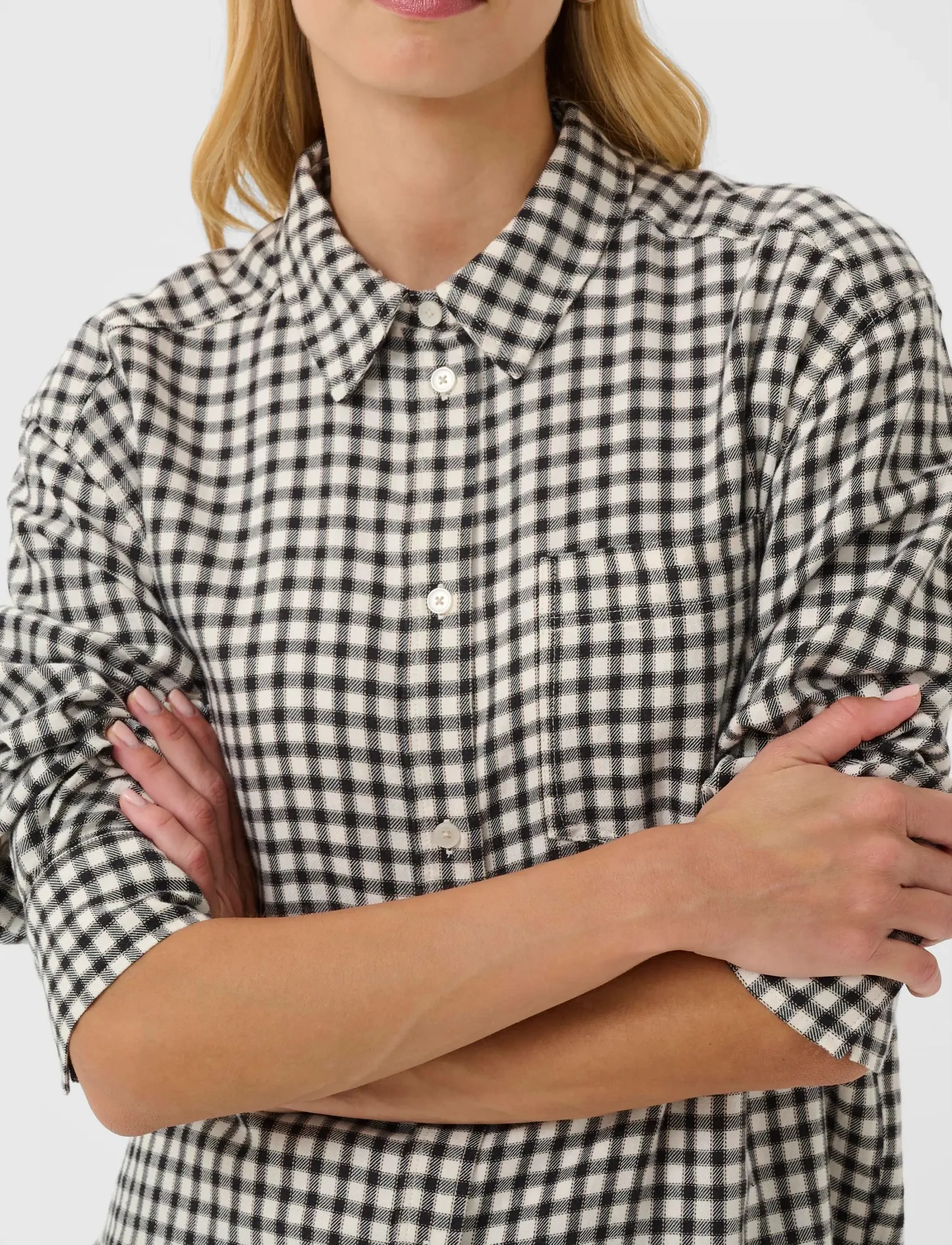 Part Two - SameaPW SH - pikkade varrukatega särgid - dark navy mini check - 5