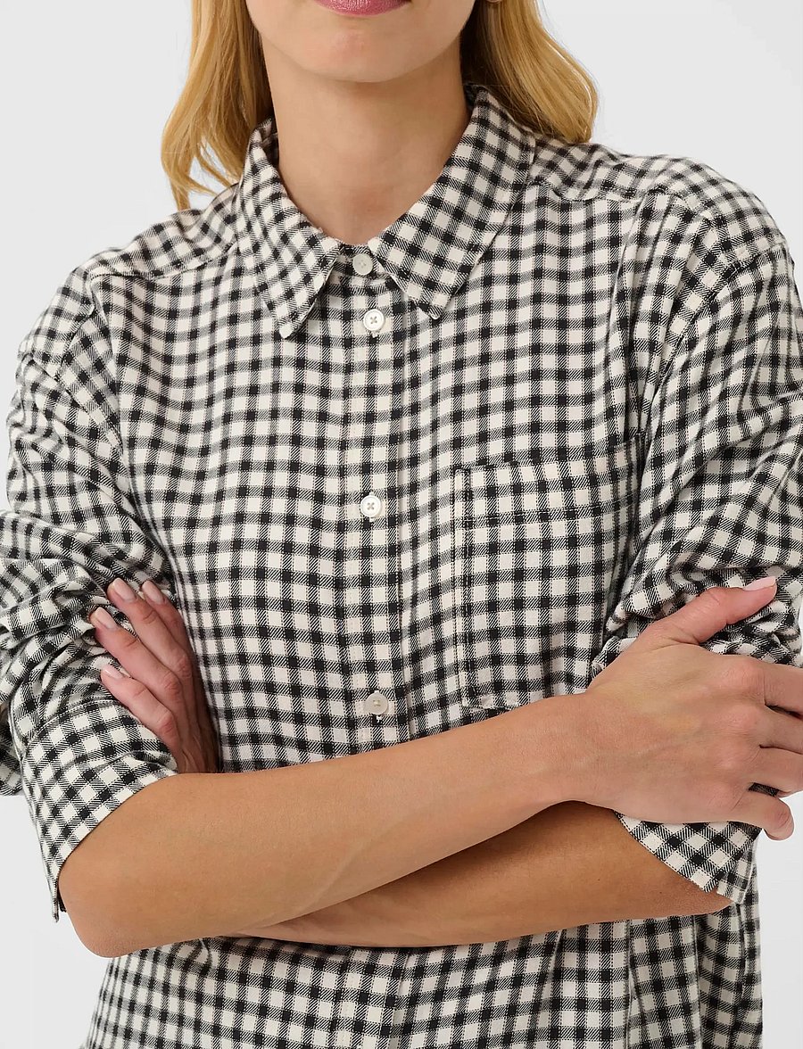 Part Two - SameaPW SH - pikkade varrukatega särgid - dark navy mini check - 5