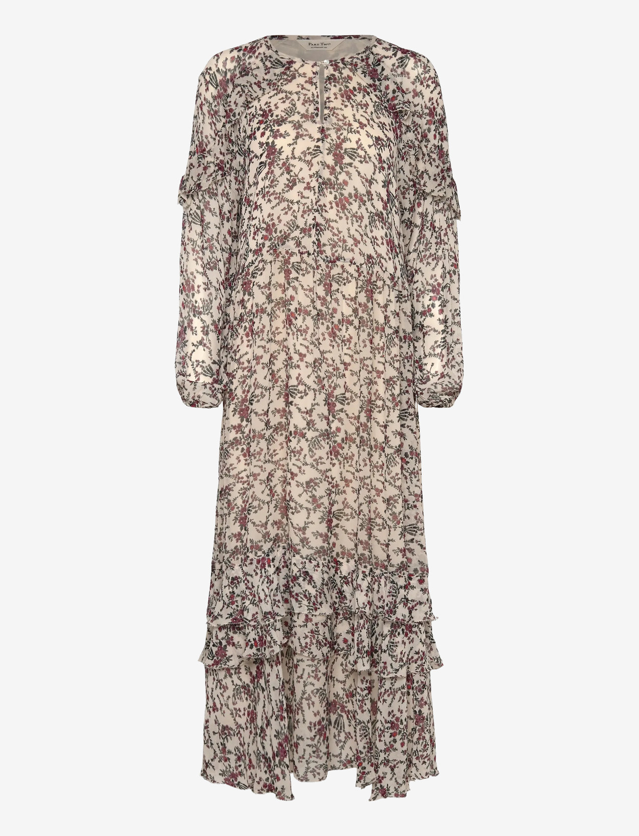 Part Two - SammiPW DR - maxi kjoler - whitecap gray flower bouquet - 0