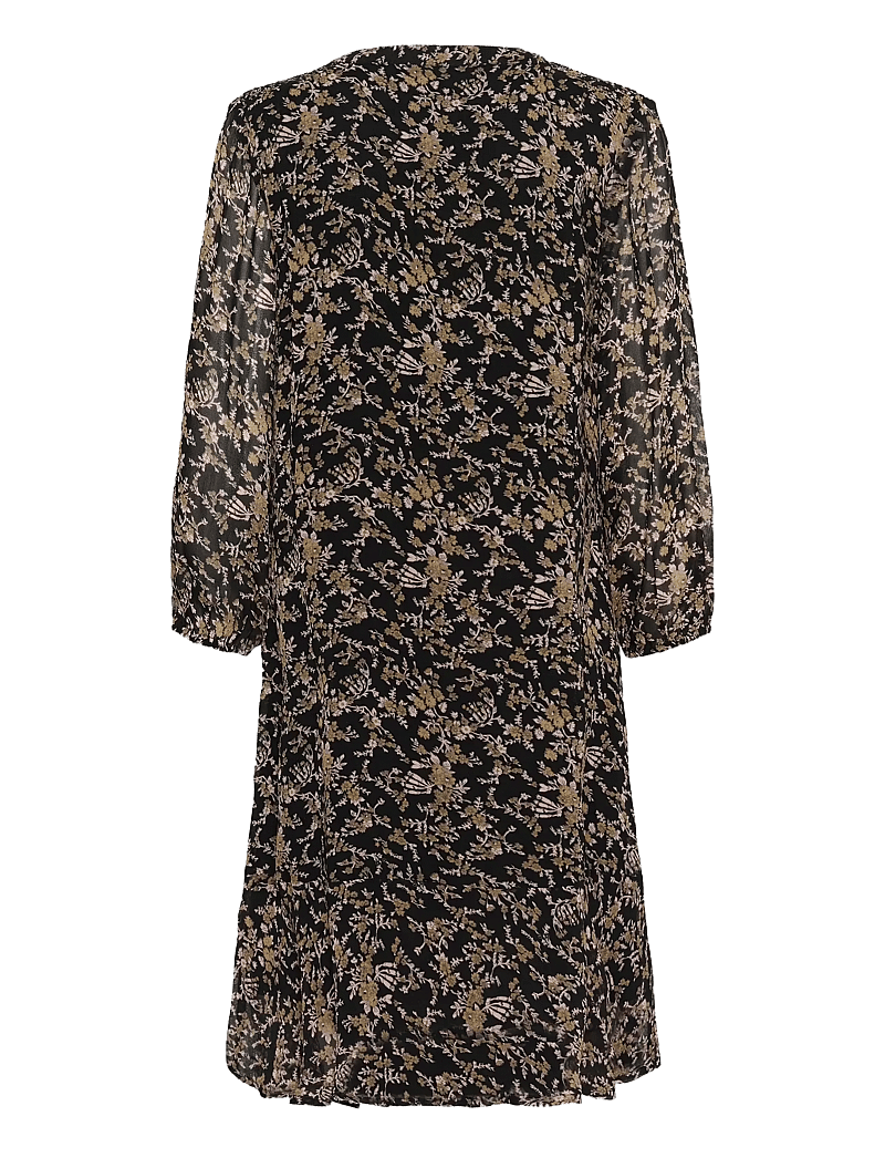 Part Two - ElkasPW DR - hemdkleider - black flower bouquet print - 2