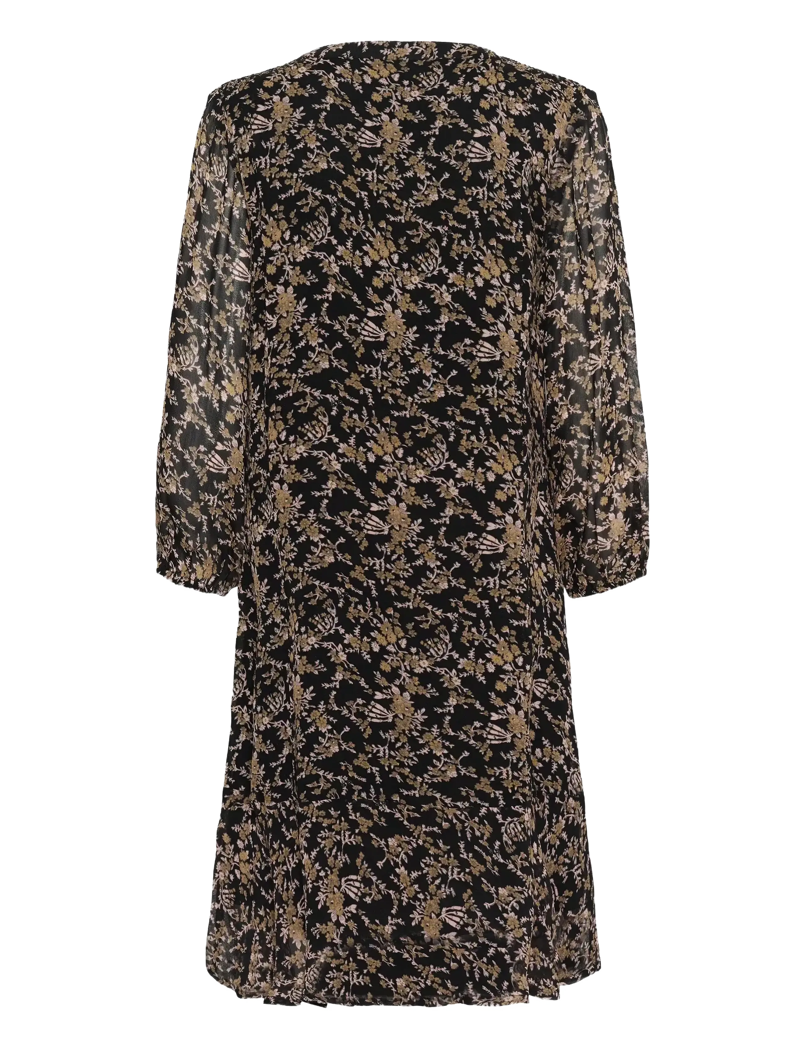 Part Two - ElkasPW DR - skjortekjoler - black flower bouquet print - 2